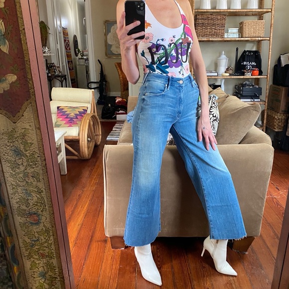 NWOT Mother denim roller snippet cropped fray - Picture 3 of 12